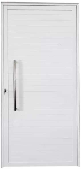 PORTA LAMBRIL COM PUXADOR ALUMÍNIO BRANCO LINHA 25