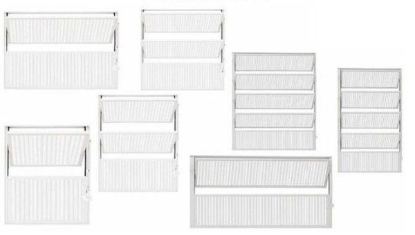 JANELA VITRÔ BASCULANTE 1 SEÇÃO ALUMÍNIO BRANCO