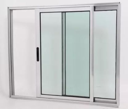 JANELA DE CORRER VITRÔ 2 FOLHAS UMA FIXA ALUMÍNIO BRANCO LINHA PREMIUM