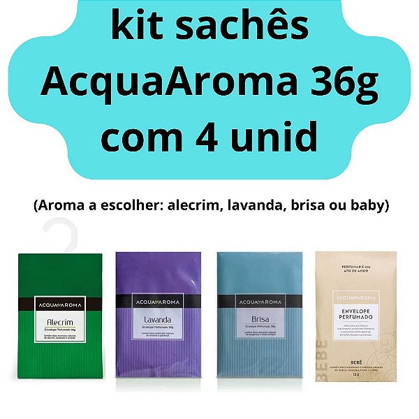 Kit sachês Acqua Aroma 36g c/ 4 unid.