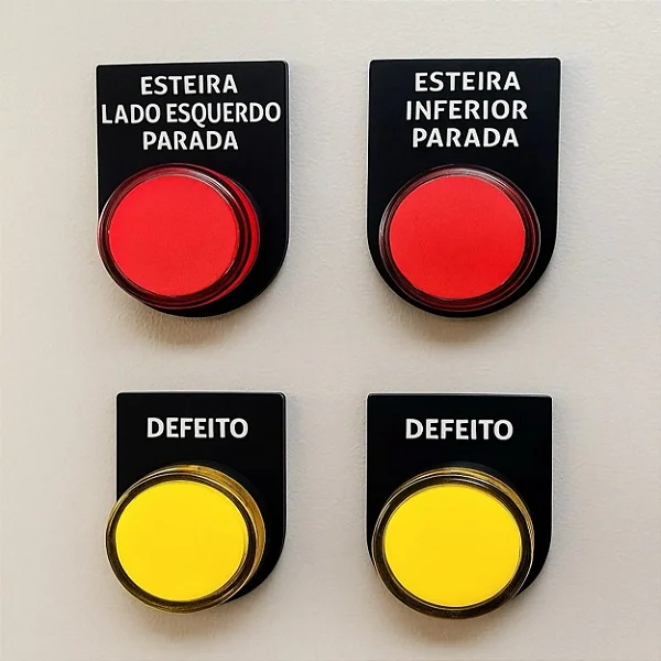 Placa Painel Elétrico Piloto - Botão Sinaleiro