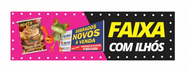Faixa de lona com ilhós 98x88