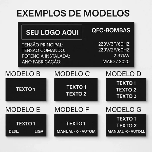 Plaquetas de Identificação em Acrílico