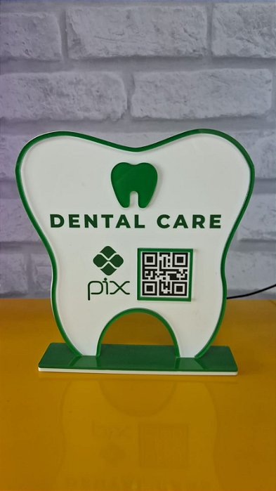 Placa Pix em Acrílico com Gravação UV