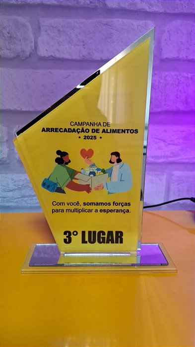 TROFÉU ACRÍLICO PERSONALIZADO