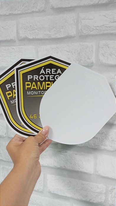 Placa para empresas de segurança