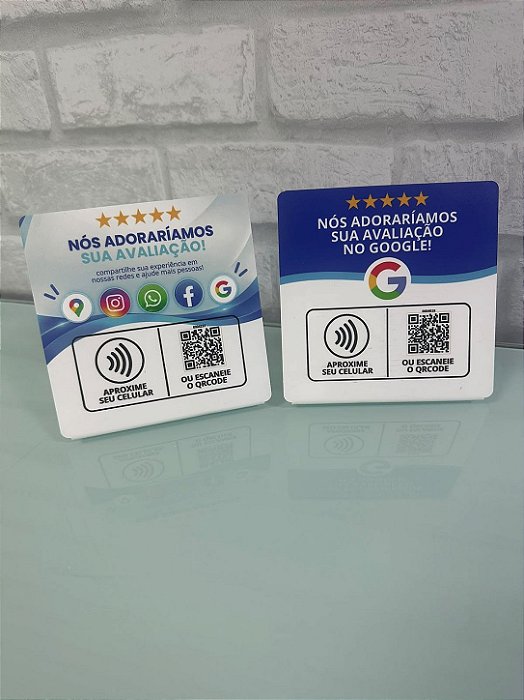 DISPLAY NFC e QR Code Personalizadas