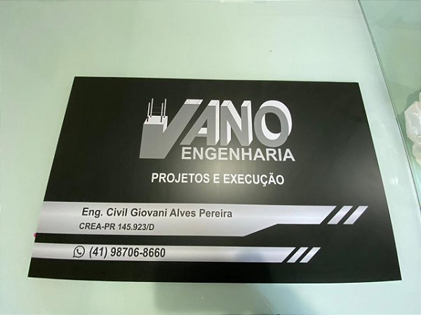 Placa para obra 80x50