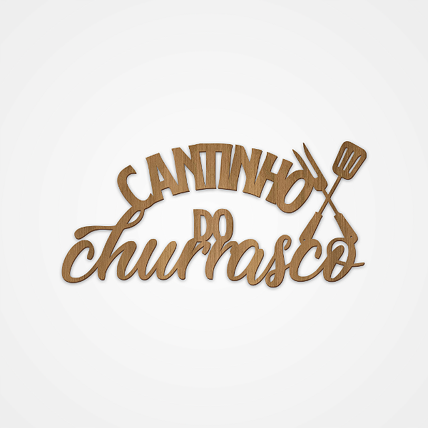 Aplique mdf - Cantinho do Churrasco