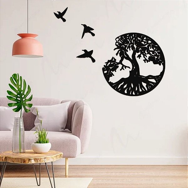 Mandala Árvore da Vida - Liberdade - Pássaros - MD79