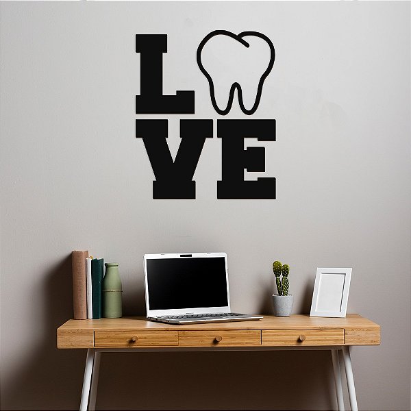 Aplique mdf - Love Dentista