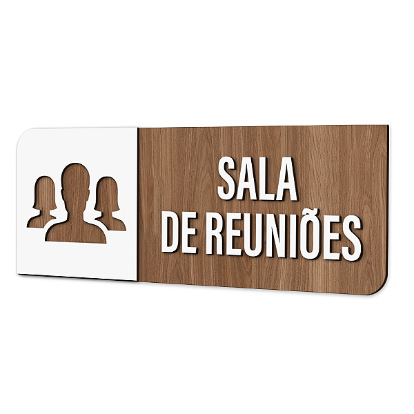 Placa de Sinalização Indicativa - Sala de Reuniões
