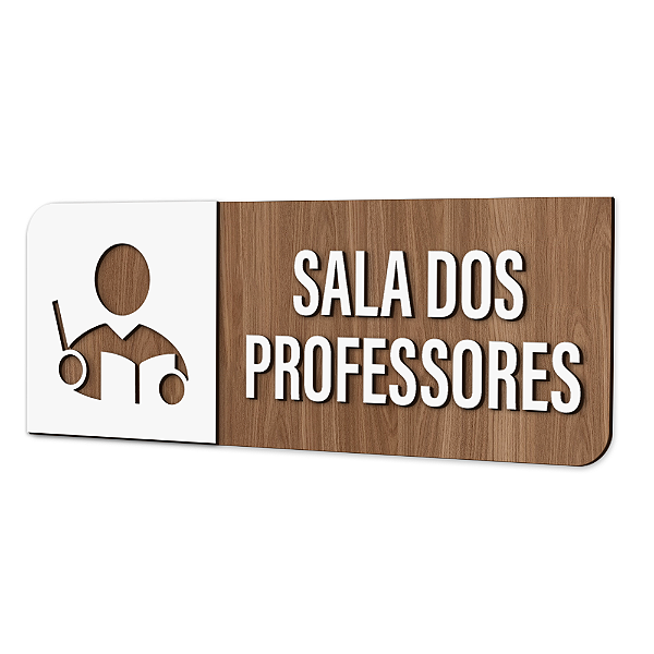 Placa de Sinalização Indicativa - Sala dos Professores