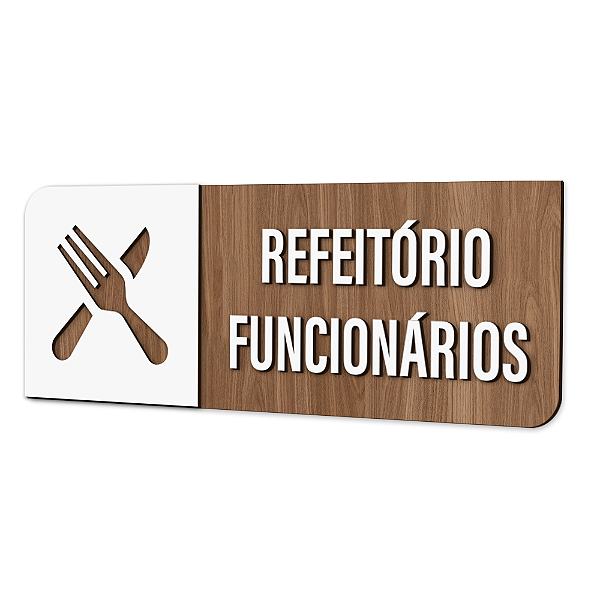 Placa de Sinalização Indicativa - Refeitório Funcionários