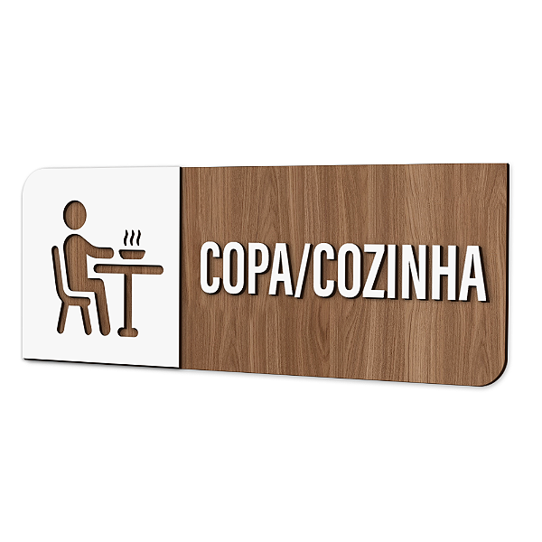 Placa de Sinalização Indicativa - Copa/Cozinha