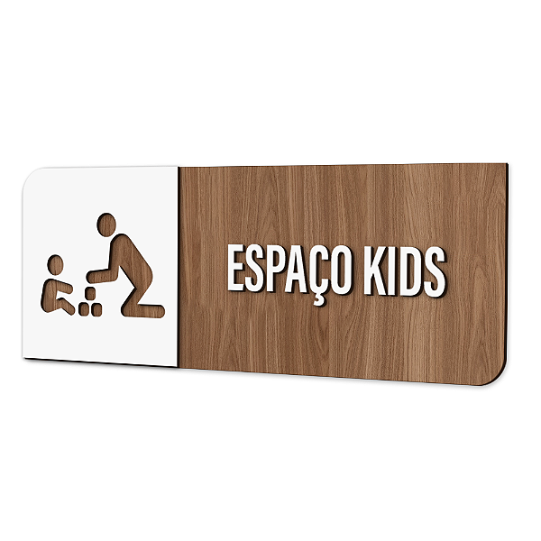Placa de Sinalização Indicativa - Espaço Kids