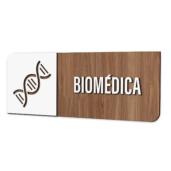 Placa de Sinalização Indicativa - Biomédica / Biomedicina