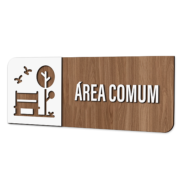 Placa de Sinalização Indicativa - Área Comum