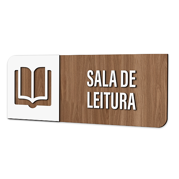 Placa de Sinalização Indicativa - Sala de Leitura