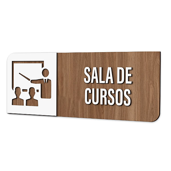 Placa de Sinalização Indicativa - Sala de Cursos