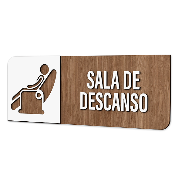 Placa de Sinalização Indicativa - Sala de Descanso