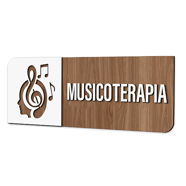 Placa de Sinalização Indicativa - Musicoterapia