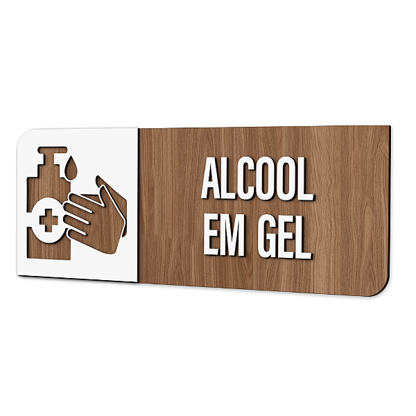 Placa de Sinalização Indicativa - Alcool Em Gel