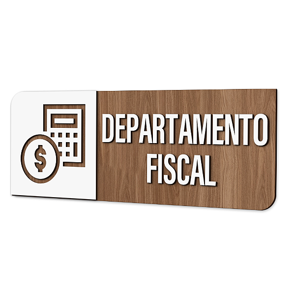Placa de Sinalização Indicativa - Departamento Fiscal