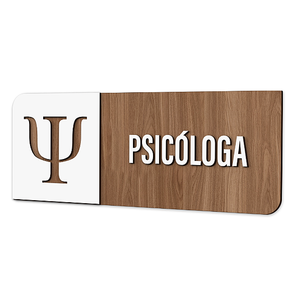 Placa de Sinalização Indicativa  - (Psicologo / Psicologa)
