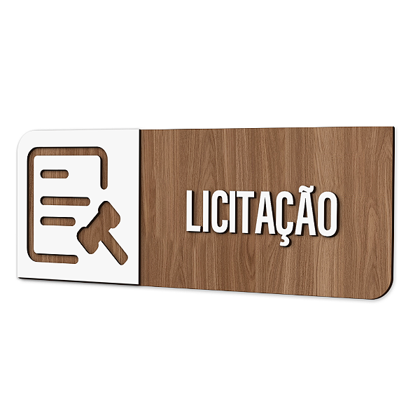 Placa de Sinalização Indicativa - Licitação