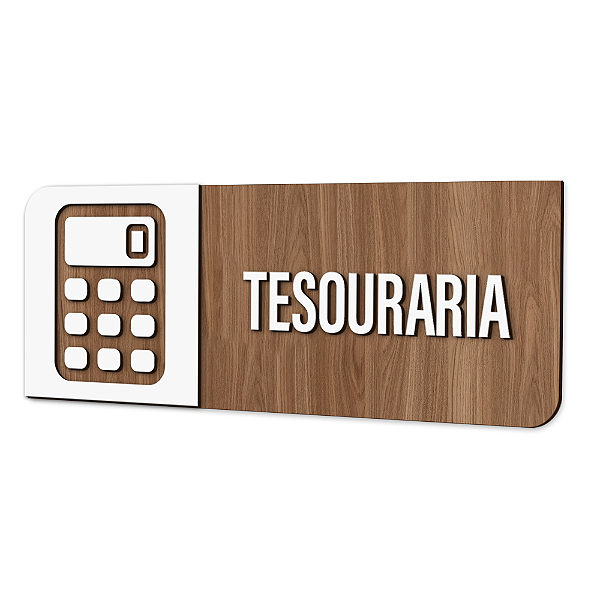 Placa de Sinalização Indicativa - Tesouraria