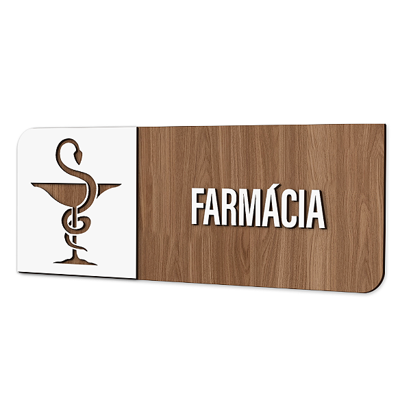 Placa de Sinalização Indicativa - Farmácia