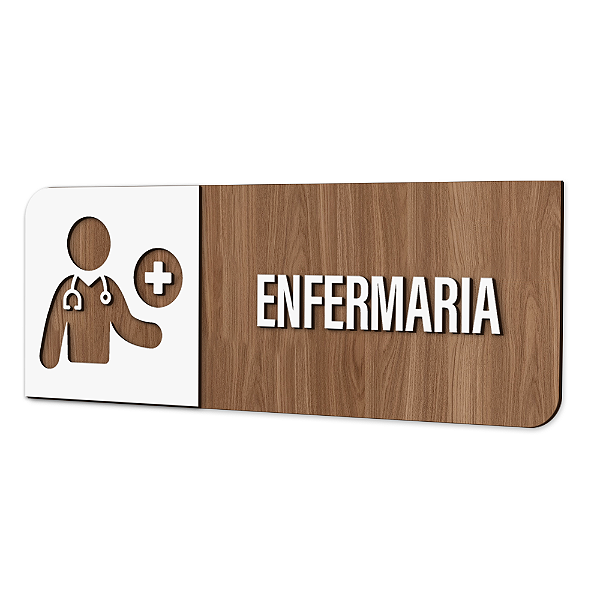 Placa de Sinalização Indicativa - Enfermaria