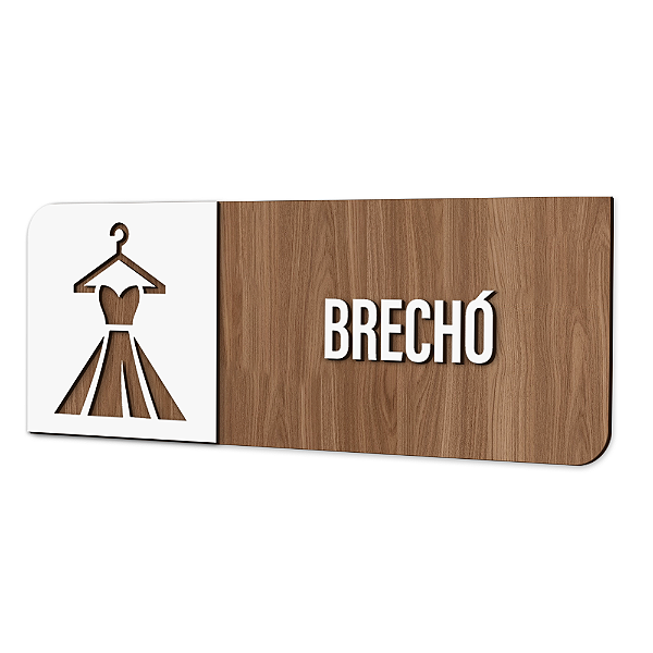 Placa de Sinalização Indicativa - Brechó