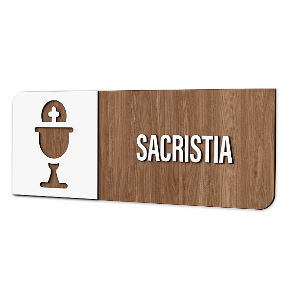 Placa de Sinalização Indicativa - Sacristia