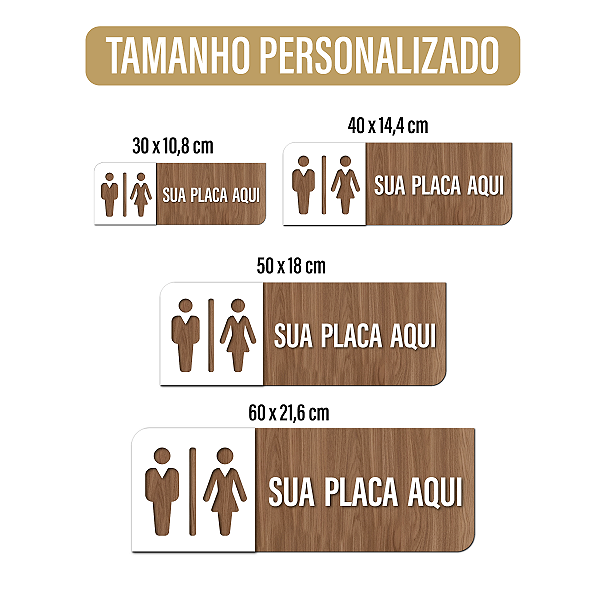 Placa de Sinalização Indicativa - Tamanhos Maiores - Personalizada