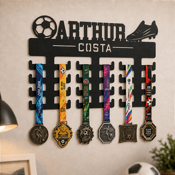 Porta Medalhas - Futebol - Personalizado