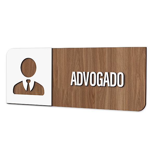 Placa de Sinalização Indicativa - (Advogado / Advogada)