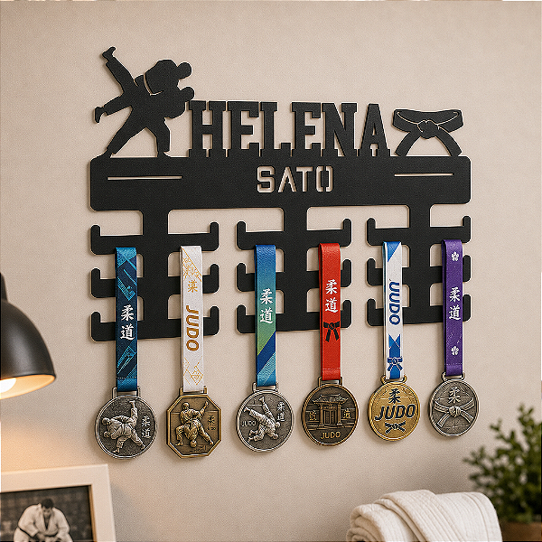 Porta Medalhas - Judô - Personalizado