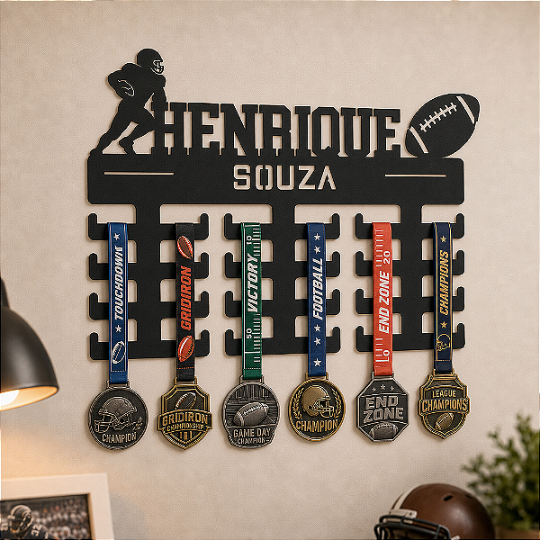 Porta Medalhas - Futebol Americano - Personalizado