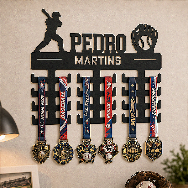 Porta Medalhas - Basebol - Personalizado
