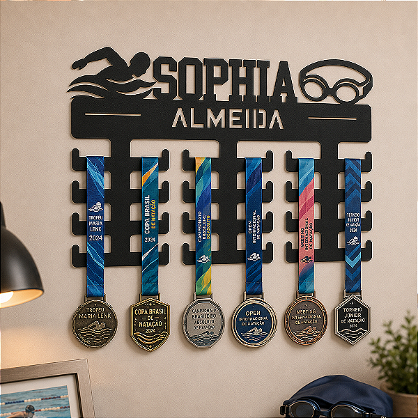 Porta Medalhas - Natação - Personalizado