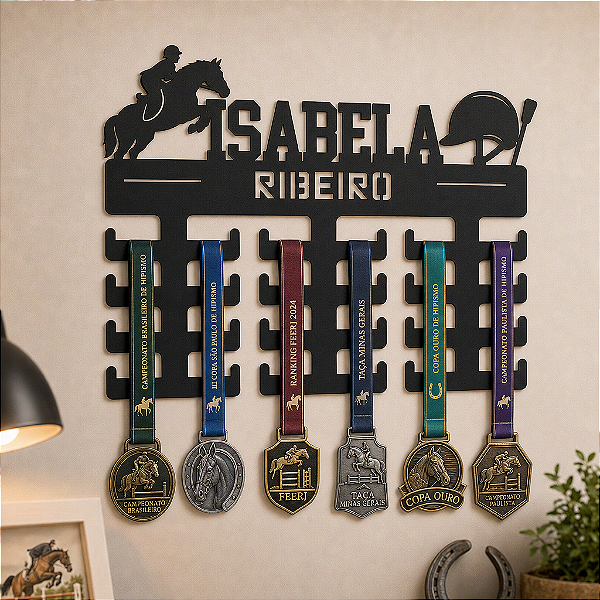 Porta Medalhas - Hipismo - Personalizado