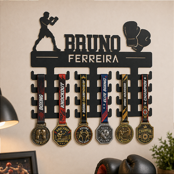 Porta Medalhas - Boxe - Personalizado