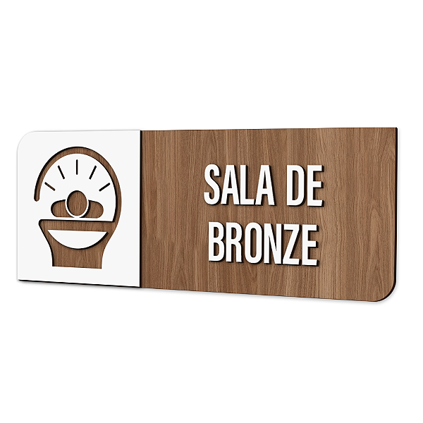Placa de Sinalização Indicativa - Sala de Bronze