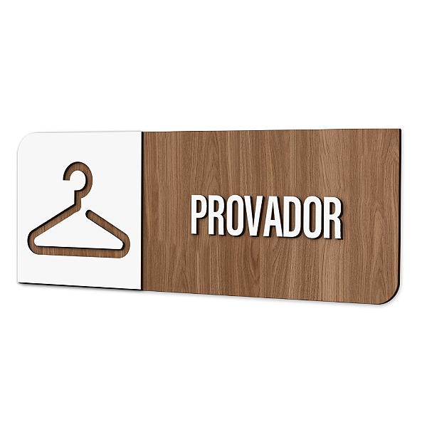 Placa de Sinalização Indicativa - Provador