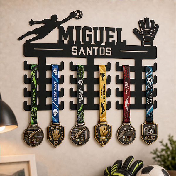 Porta Medalhas - Goleiro - Personalizado