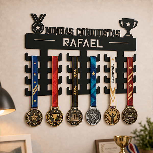 Porta Medalhas - Minhas Conquistas - Personalizado