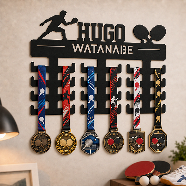 Porta Medalhas - Tênis de Mesa - Personalizado