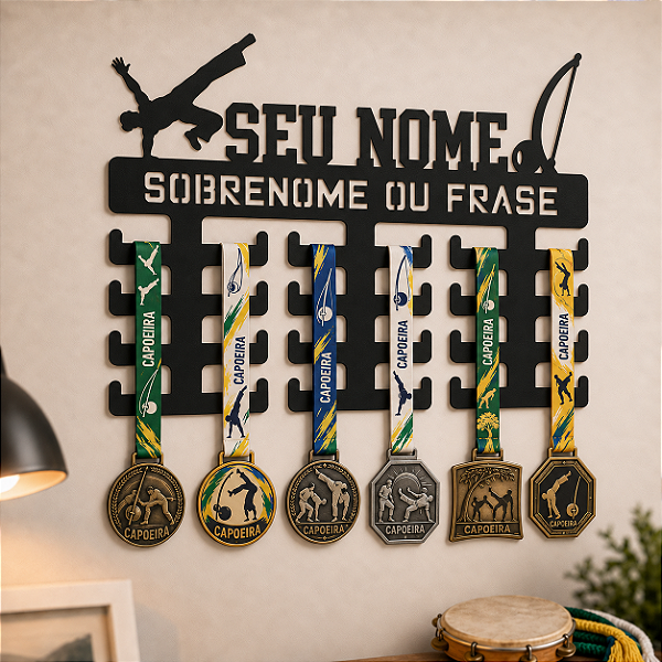 Porta Medalhas - Capoeira - Personalizado